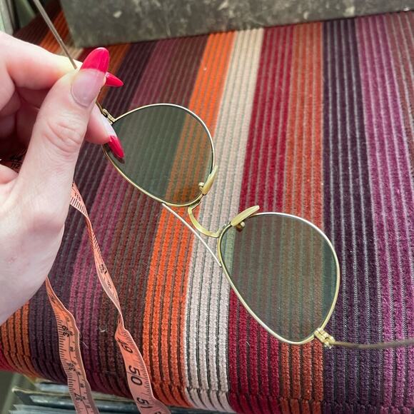 50s-60s Vintage Cat Eye Glasses w Gold Frames - Picture 6 of 9